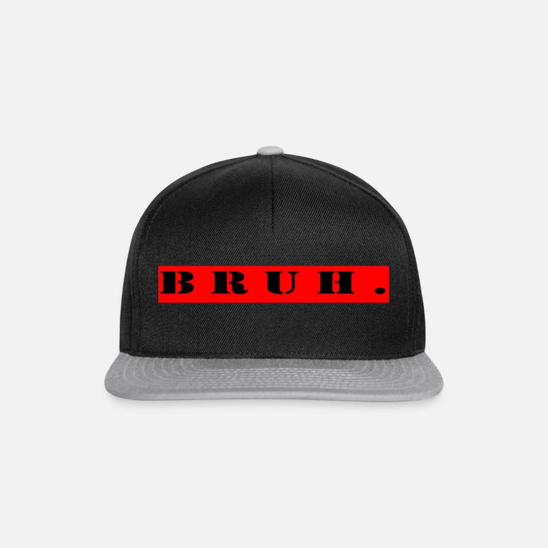 Bruh. - Snapback Cap - Schwarz/Grau