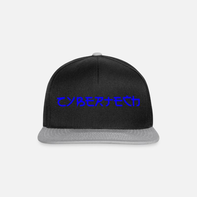 Futuristix Cybertech bleu - Casquette snapback - noir/gris