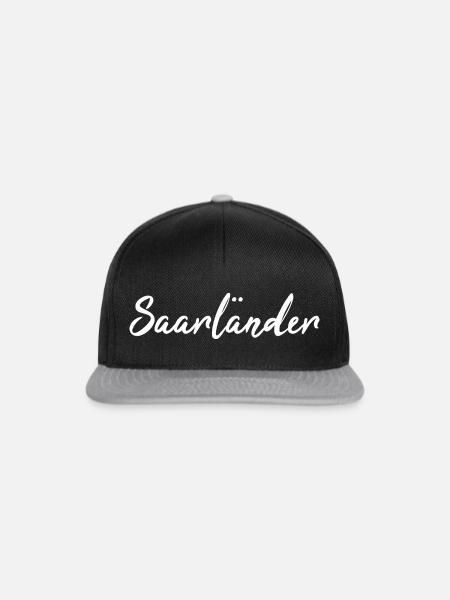 Saarländer Saarländisch Saar Saarland Geschenk - Snapback Cap - Schwarz/Grau