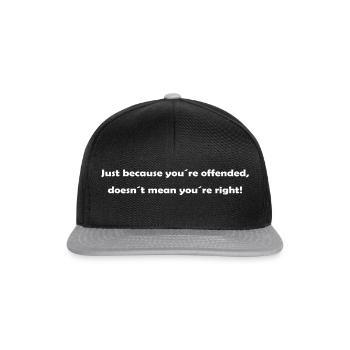 JUSTE PARCE QUE - Casquette snapback - noir/gris - Devant