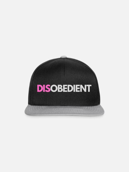 Ungehorsam - Snapback Cap - Schwarz/Grau