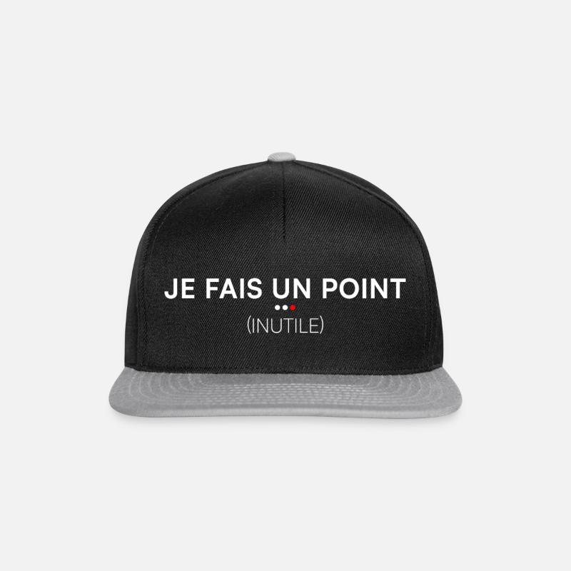 I'm making a point, useless office humor - Snapback Cap - black/grey