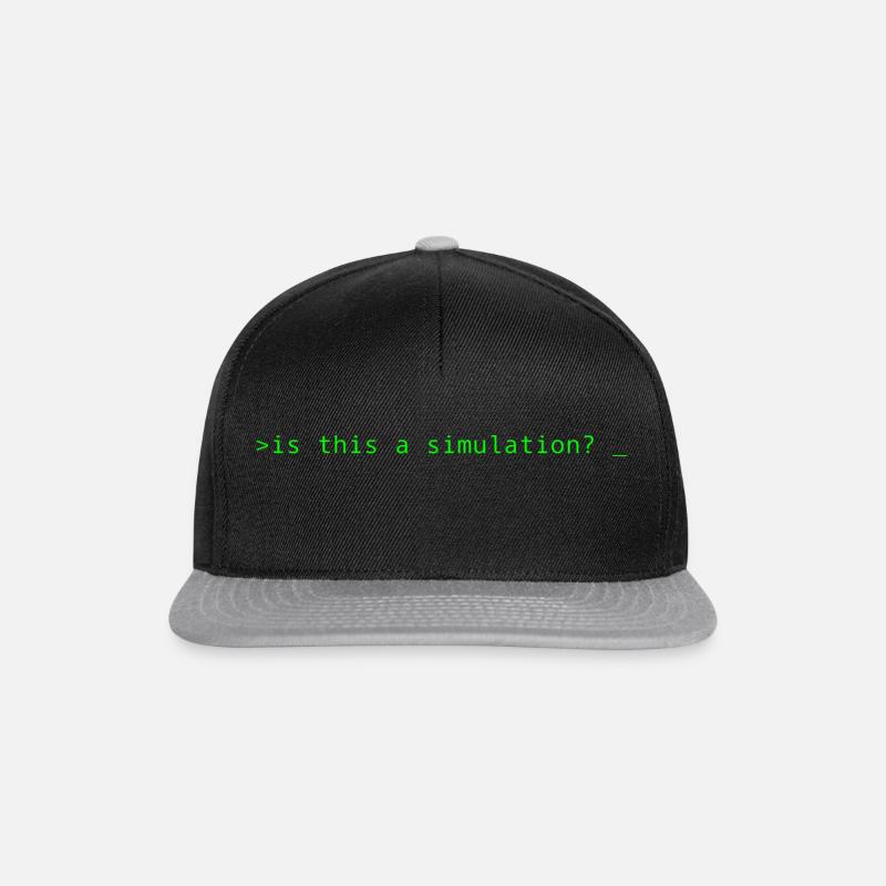 Simulation Programming Informatic Geschenk Spruch - Snapback Cap - Schwarz/Grau