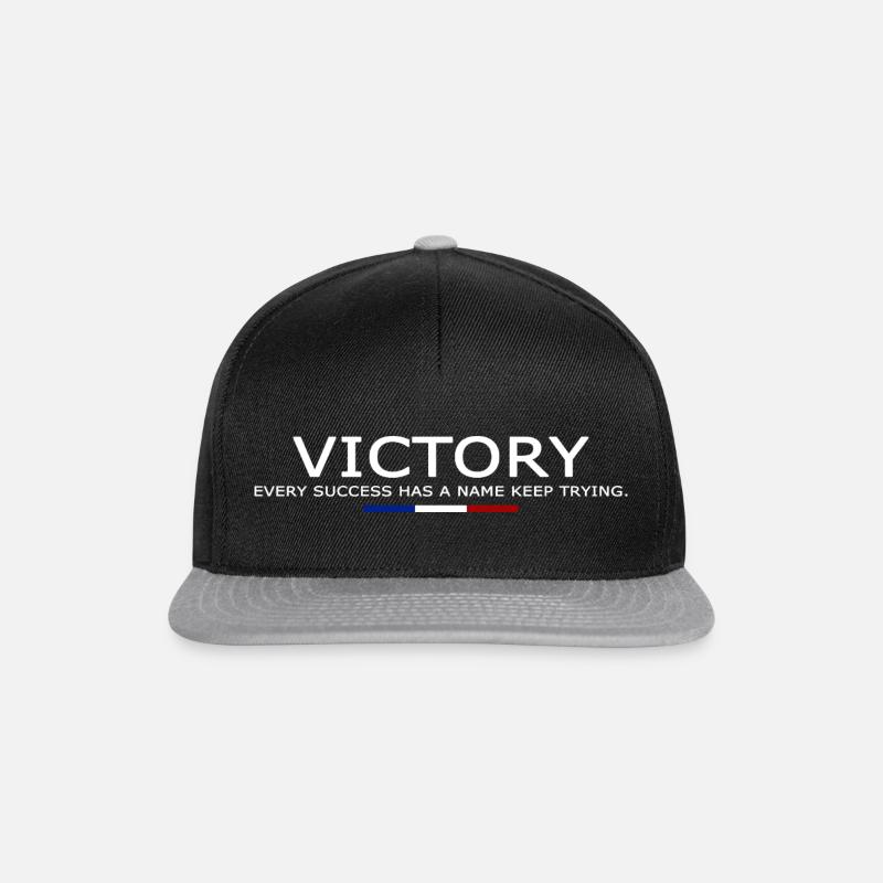 Victory EVERY SUCCESS HAS A NAME KEEP TRYING V2 - Snapback Cap - black/grey