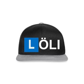Löli - Snapback Cap - Schwarz/Grau - Vorne