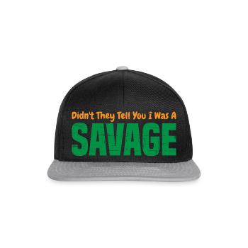 Ne vous ont-ils pas dit que j’étais un sauvage 4 - Casquette snapback - noir/gris - Devant