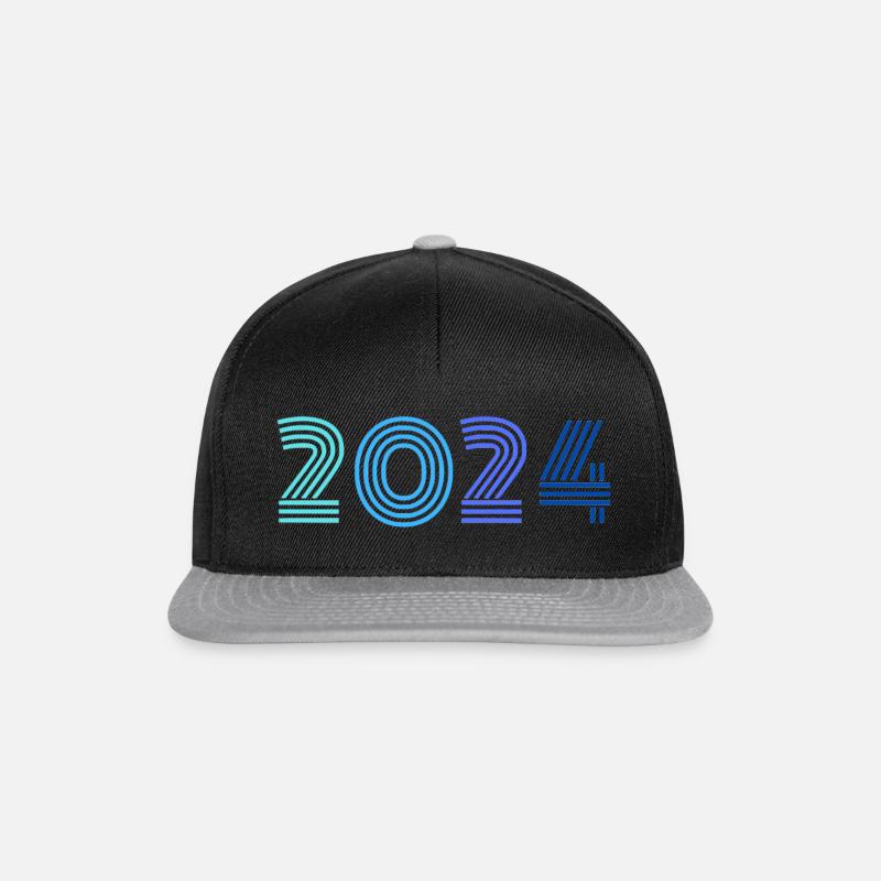 Année 2024 - Casquette snapback - noir/gris