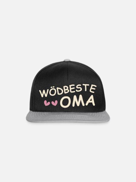 Wödbeste Oma - Snapback Cap - Schwarz/Grau