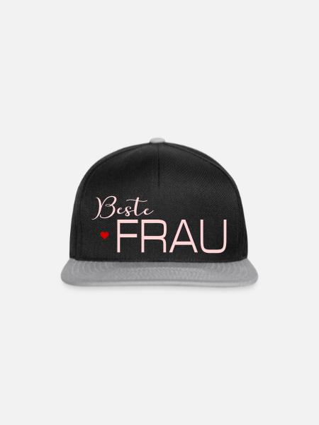 Beste Frau Wertschätzung - Snapback Cap - Schwarz/Grau