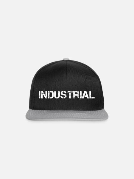 Industrial Rock Logo - Snapback Cap - Schwarz/Grau