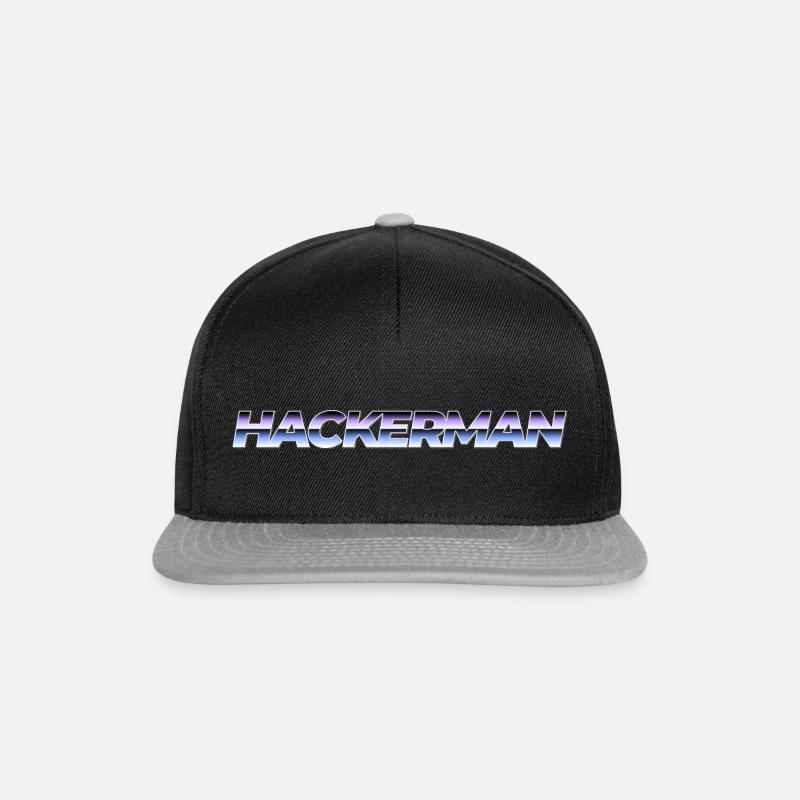 Hackerman - Snapback Cap - Schwarz/Grau