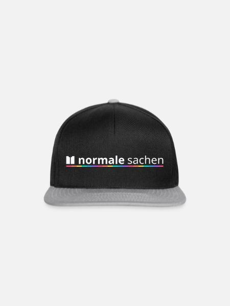 Normal Sachen Logo Regenbogen - Snapback Cap - Schwarz/Grau