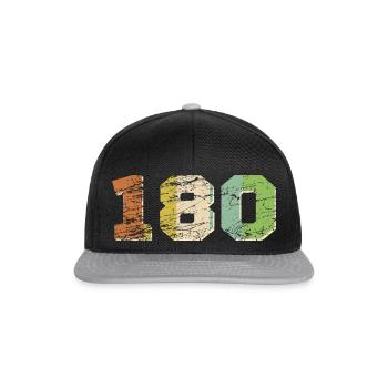 180 fléchettes - Casquette snapback - noir/gris - Devant