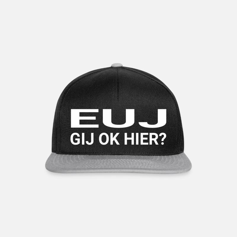 EUJ you ok here - Snapback Cap - black/grey