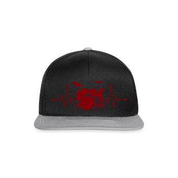Batteur batt - Casquette snapback - noir/gris - Devant
