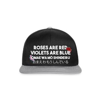 Roses sont des poèmes d’anime rouges - Casquette snapback - noir/gris - Devant
