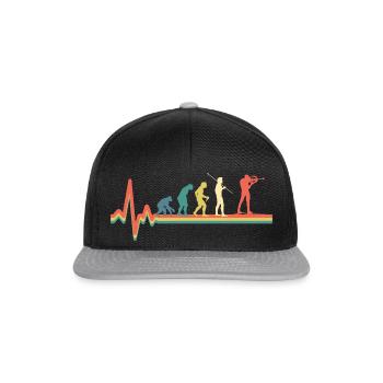 Évolution du biathlon - Casquette snapback - noir/gris - Devant