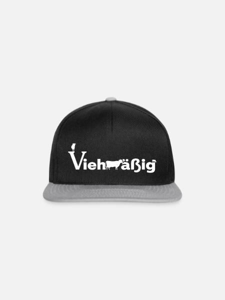 Viehmäßig - Snapback Cap - Schwarz/Grau