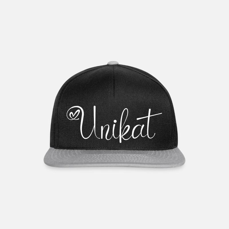 Unique White - Snapback Cap - black/grey