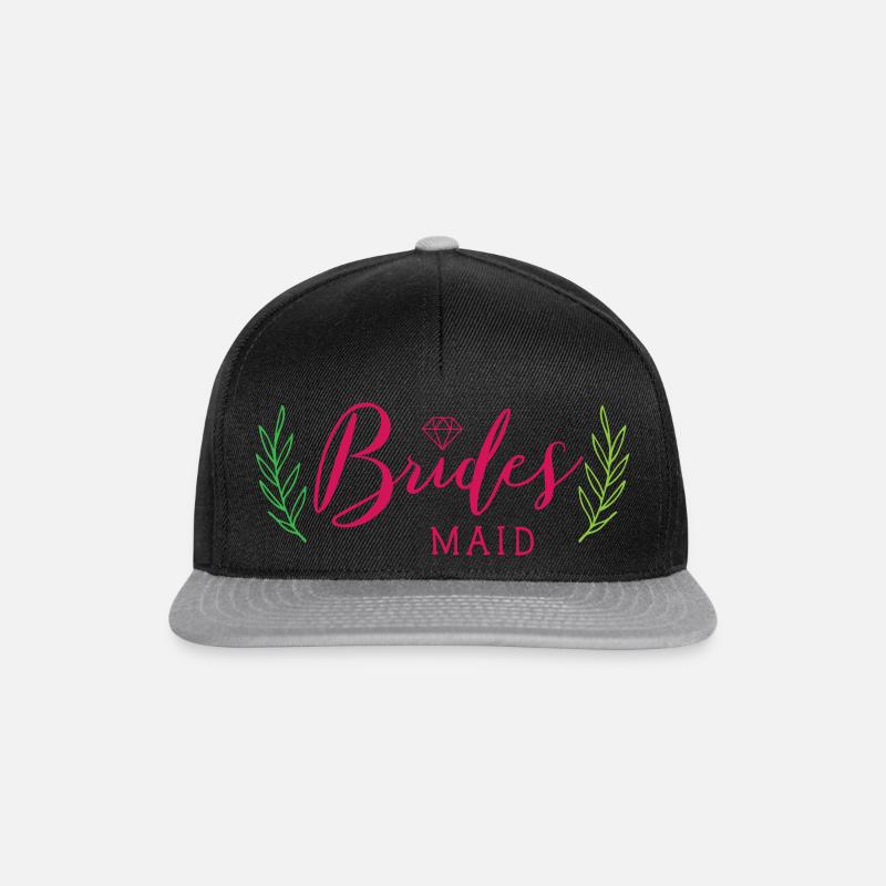 Brides maid saying - Snapback Cap - black/grey