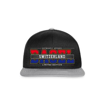 BÂLE - Casquette snapback - noir/gris - Devant