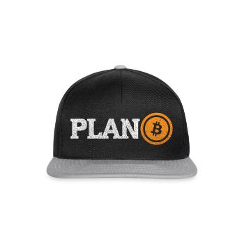 Bitcoin: Plan B - Snapback Cap - Schwarz/Grau - Vorne