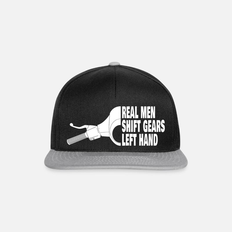 Les vrais hommes changent de vitesse main gauche - Casquette snapback - noir/gris