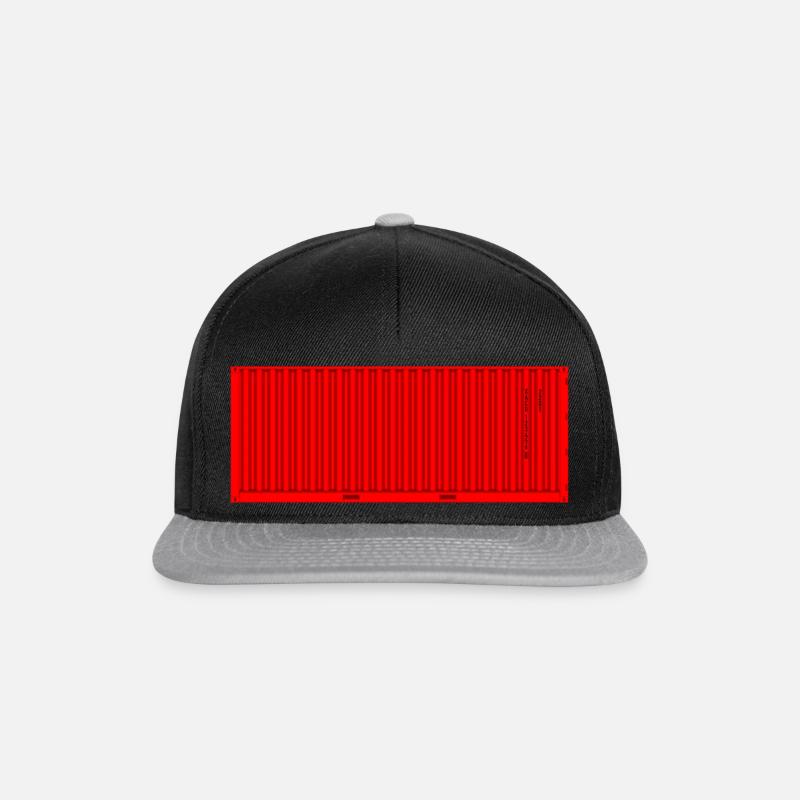 ISO Container Seecontainer Schiffscontainer TEU - Snapback Cap - Schwarz/Grau