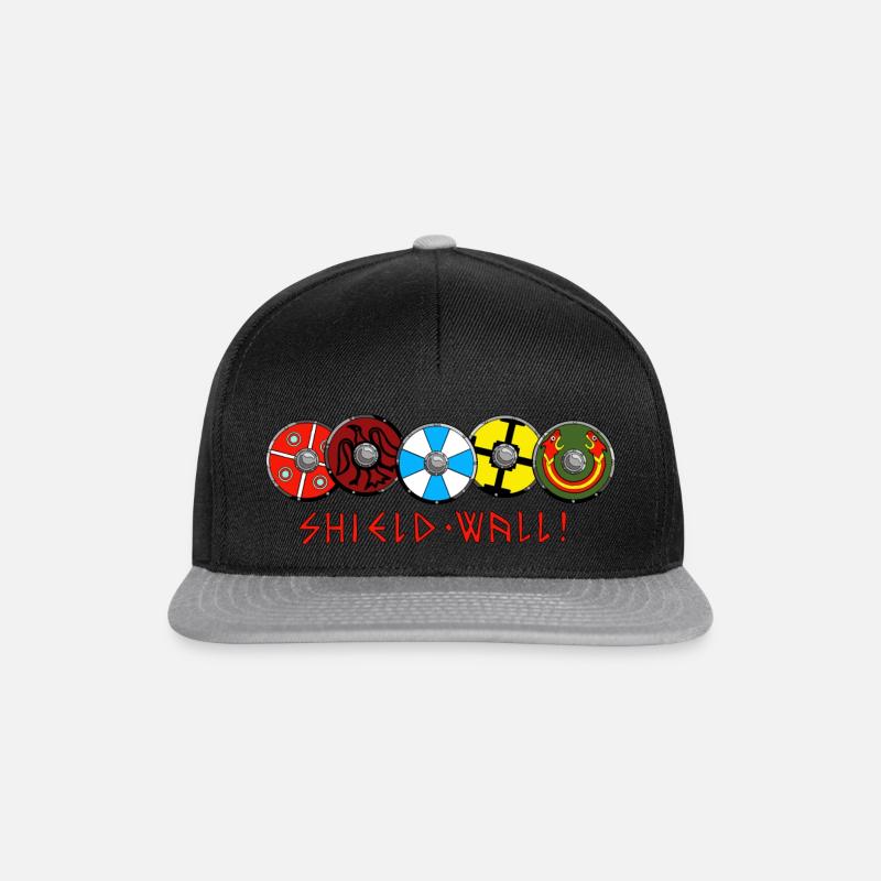 Schildmauer! - Snapback Cap - Schwarz/Grau