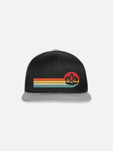 Zimmerer Zunftzeichen Zimmermann Handwerk Zunft - Snapback Cap - Schwarz/Grau
