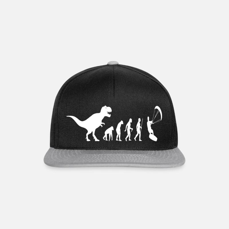 Evolution Kitesurfing Kiting Kite Surf with T-Rex 2 - Snapback Cap - black/grey