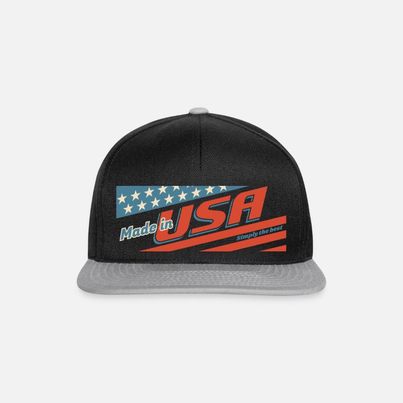 FABRIQUÉ AUX ETATS-UNIS - Casquette snapback - noir/gris