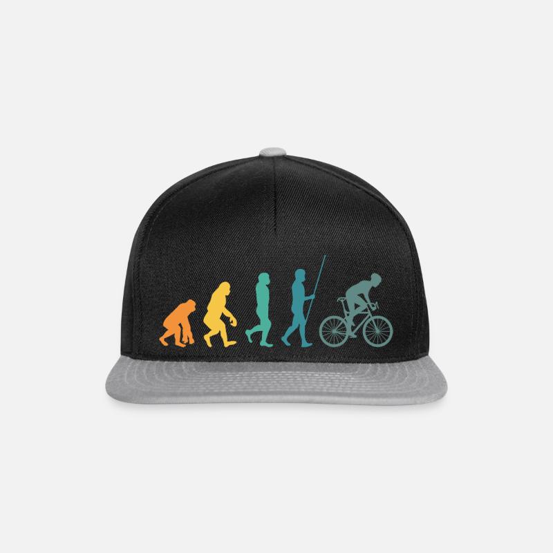 Fahrrad Evolution - Snapback Cap - Schwarz/Grau