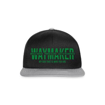 waymaker - christliches design - Snapback Cap - Schwarz/Grau - Vorne
