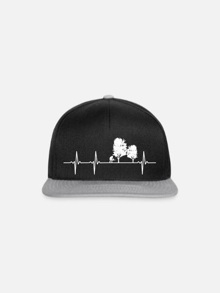 Natur Baum Herzschlag Förster coole - Snapback Cap - Schwarz/Grau