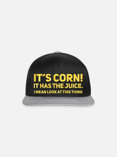 Its corn - Snapback Cap - Schwarz/Grau