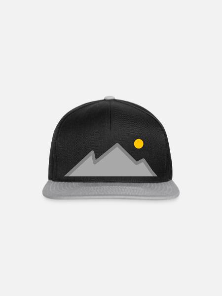 Berg Berge Natur Landschaft - Snapback Cap - Schwarz/Grau