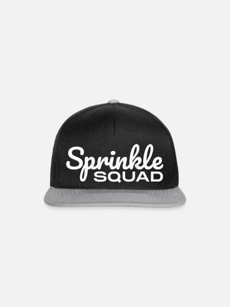 Sprinkle Squad - Lustiges Donut Geschenk - Snapback Cap - Schwarz/Grau