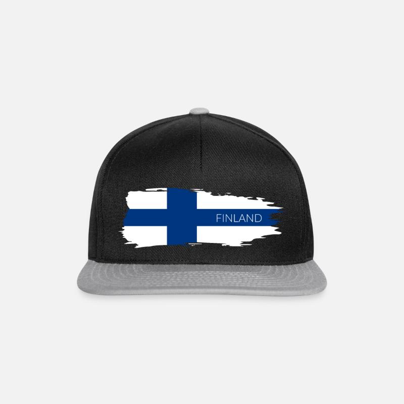 Drapeau de la Finlande - Casquette snapback - noir/gris