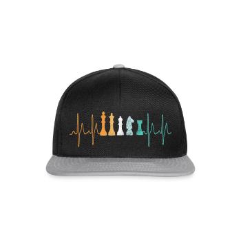 Chess Heartbeat Heartbeat Vintage - Snapback Cap - black/grey - Front