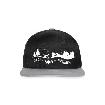 Hund Labrador Natur Hundeliebhaber - Snapback Cap - Schwarz/Grau - Vorne