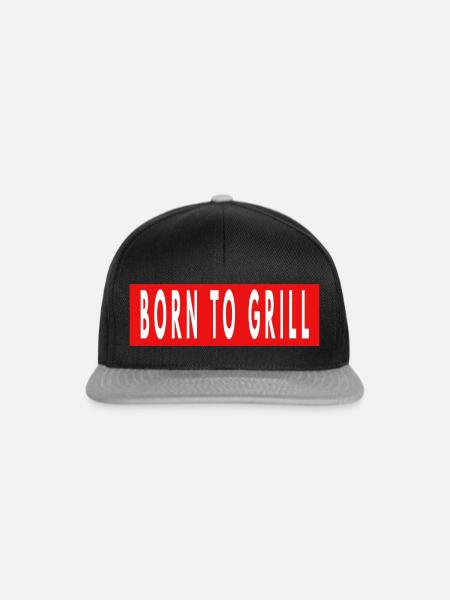 Born To Grill - Snapback Cap - Schwarz/Grau