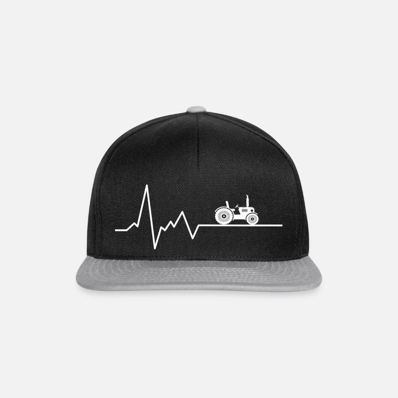 Traktor Herzschlag Bauer Ekg - Snapback Cap - Schwarz/Grau