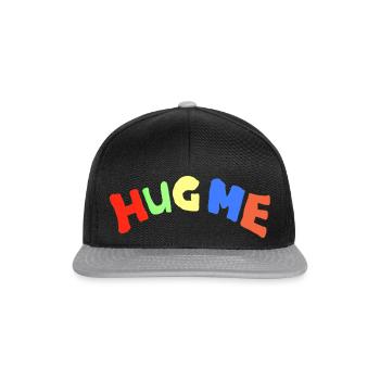 hug me - Snapback Cap - black/grey - Front