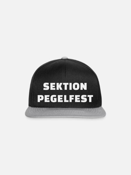 Sektion Pegelfest – Für kollektive Feierkultur. - Snapback Cap - Schwarz/Grau