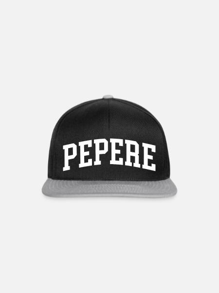 Pepere Französischer Opa Pepere - Snapback Cap - Schwarz/Grau