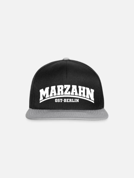 Marzahn - Ost-Berlin - Bezirk - Deutschland - Snapback Cap - Schwarz/Grau