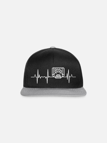 Herzschlag Game Development - Snapback Cap - Schwarz/Grau