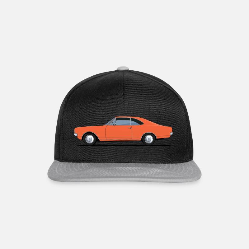 Auto Oldtimer Rekord C Coupe orange - Snapback Cap - Schwarz/Grau