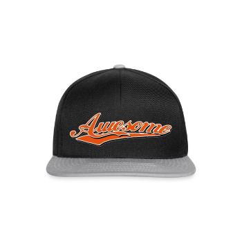 awesome beauty princess - Snapback Cap - Schwarz/Grau - Vorne